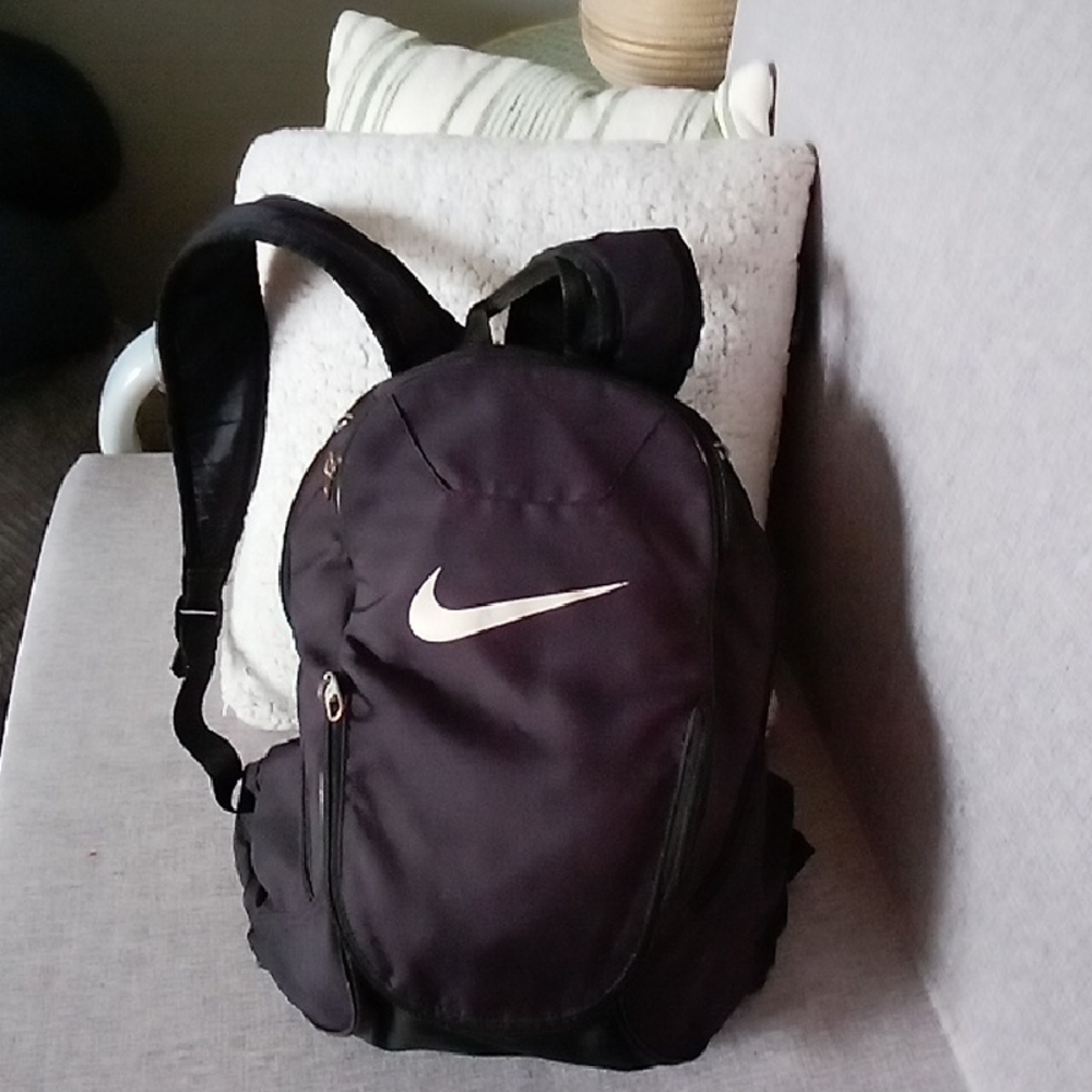 Nike Black Men's Backpack with White Swoosh